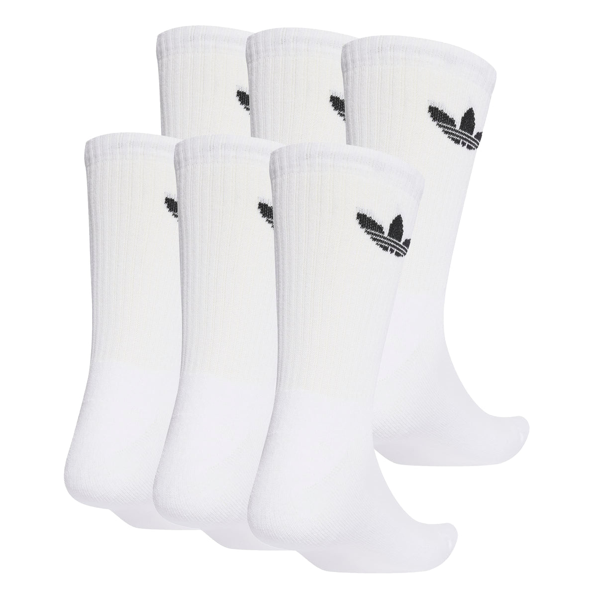 Adidas 6 Pack White Crew Socks