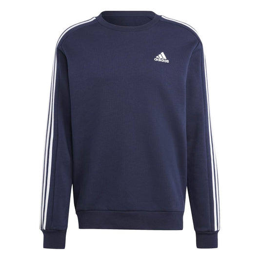 Adidas 3 Stripe Sweatshirt Navy Mens