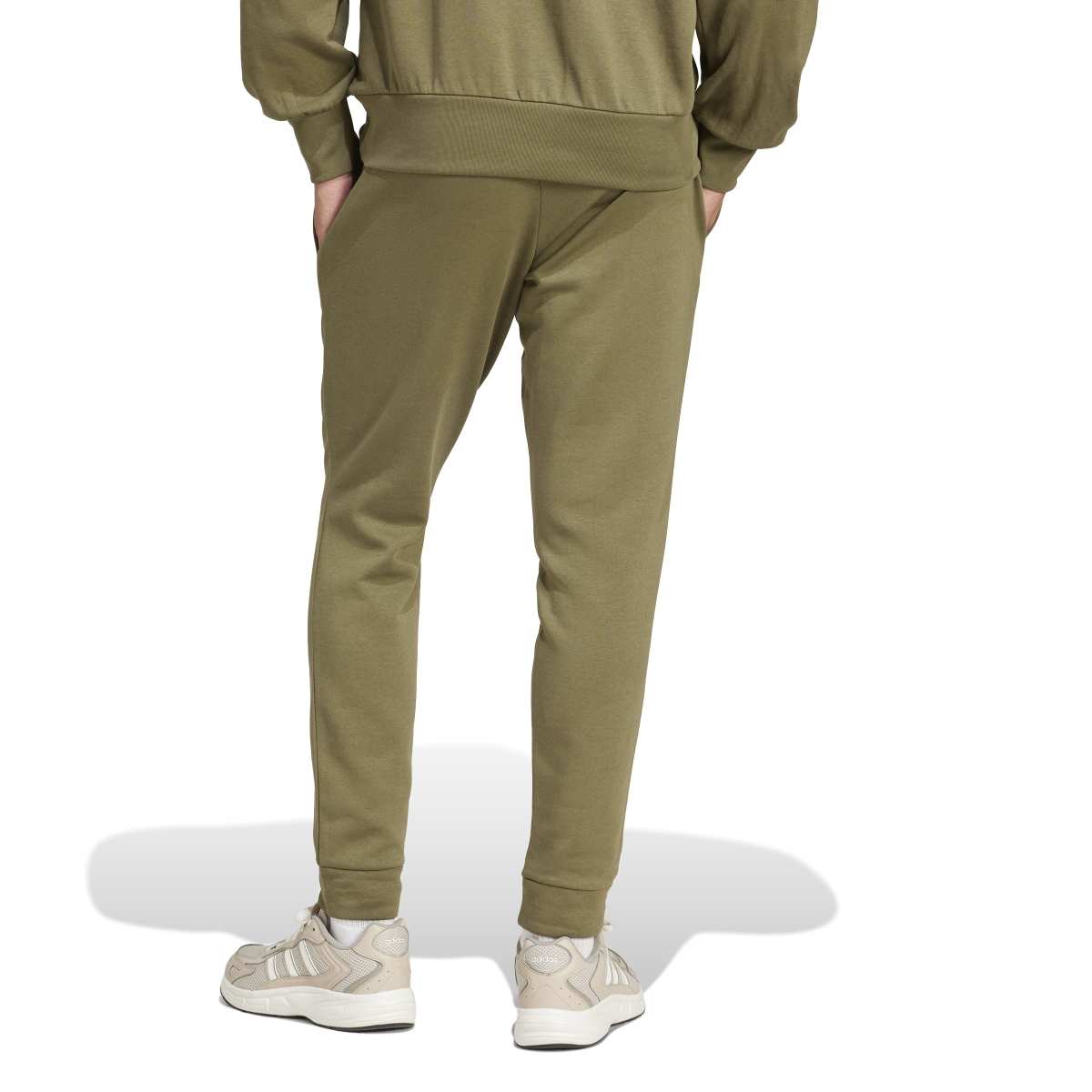 Adidas Mens Feelcozy Pants Olive Black logo