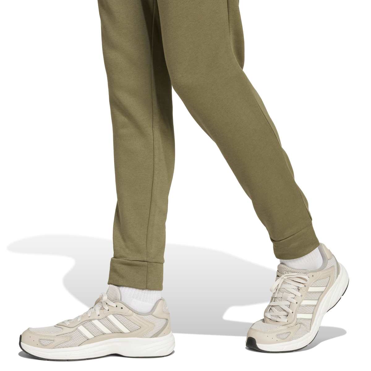 Adidas Mens Feelcozy Pants Olive Black logo