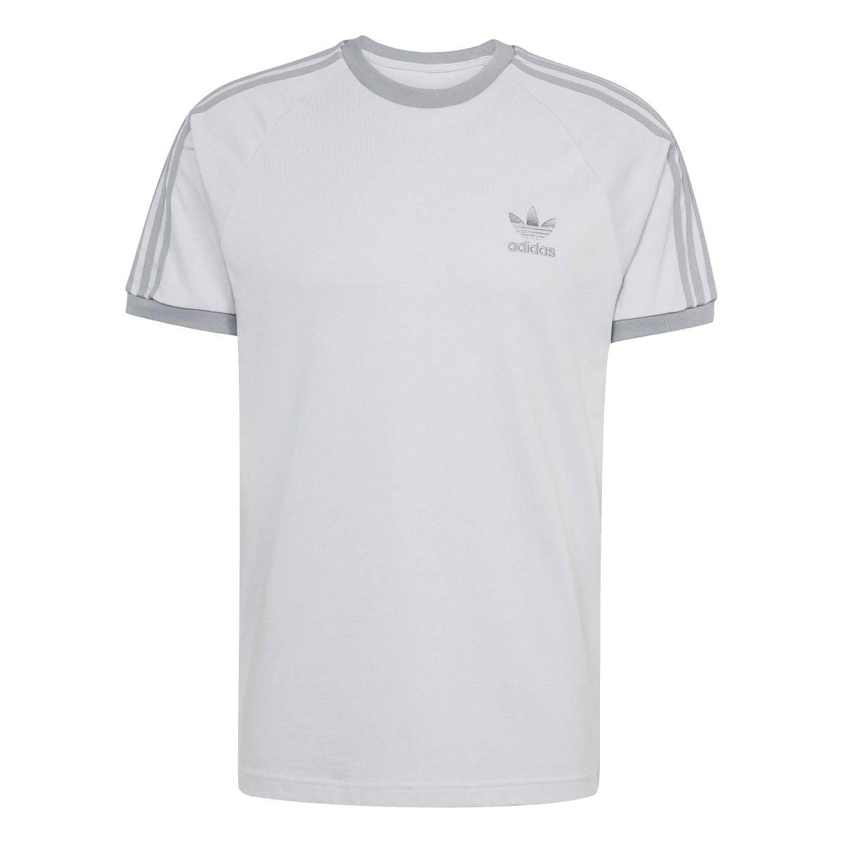 Adidas 3 Stripe Tee Grey on Grey