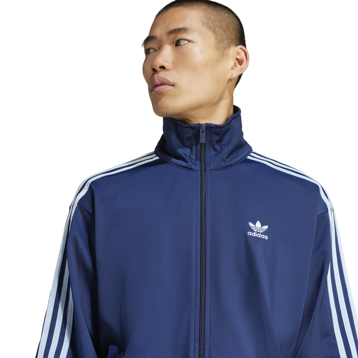 Adidas Firebird Mens Track Top Blue on Blue