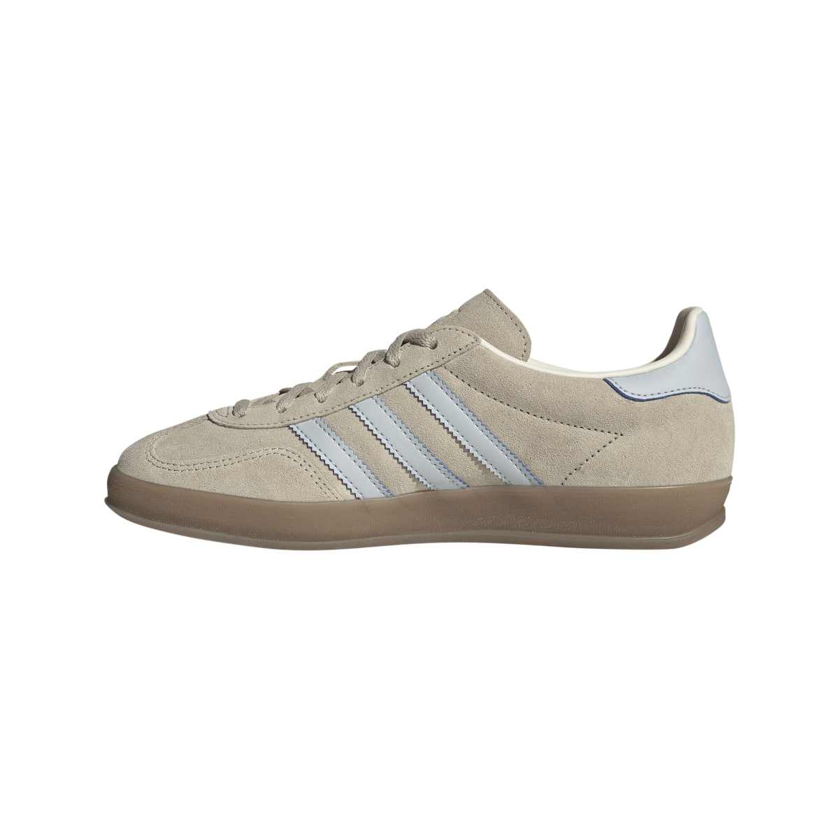 Adidas Gazelle Indoor Womans Worn Beige Halo Blue Stripes