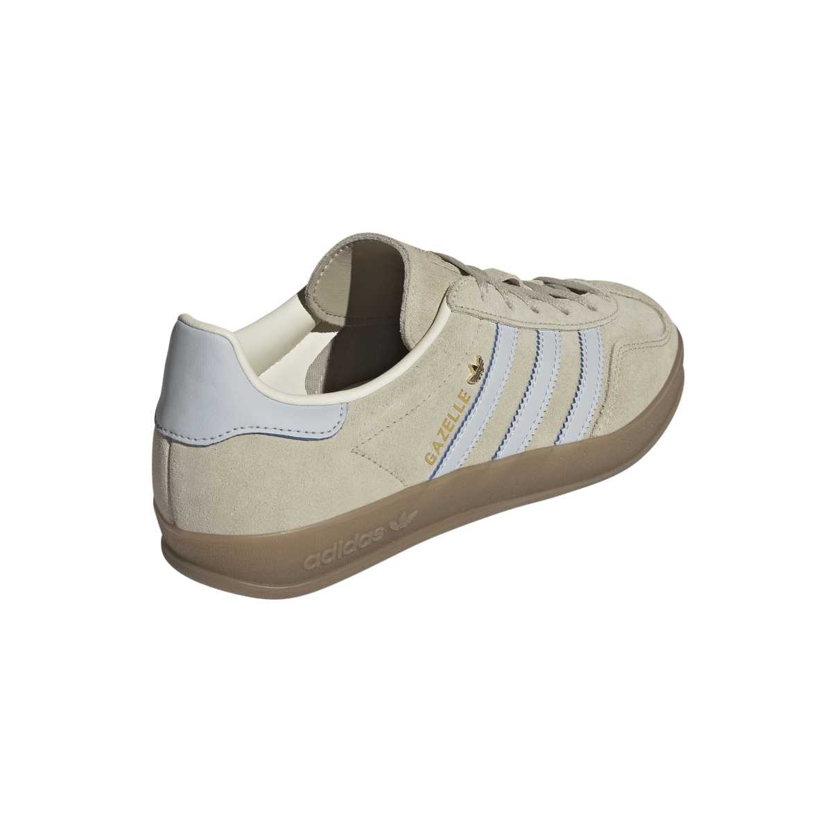 Adidas Gazelle Indoor Womans Worn Beige Halo Blue Stripes