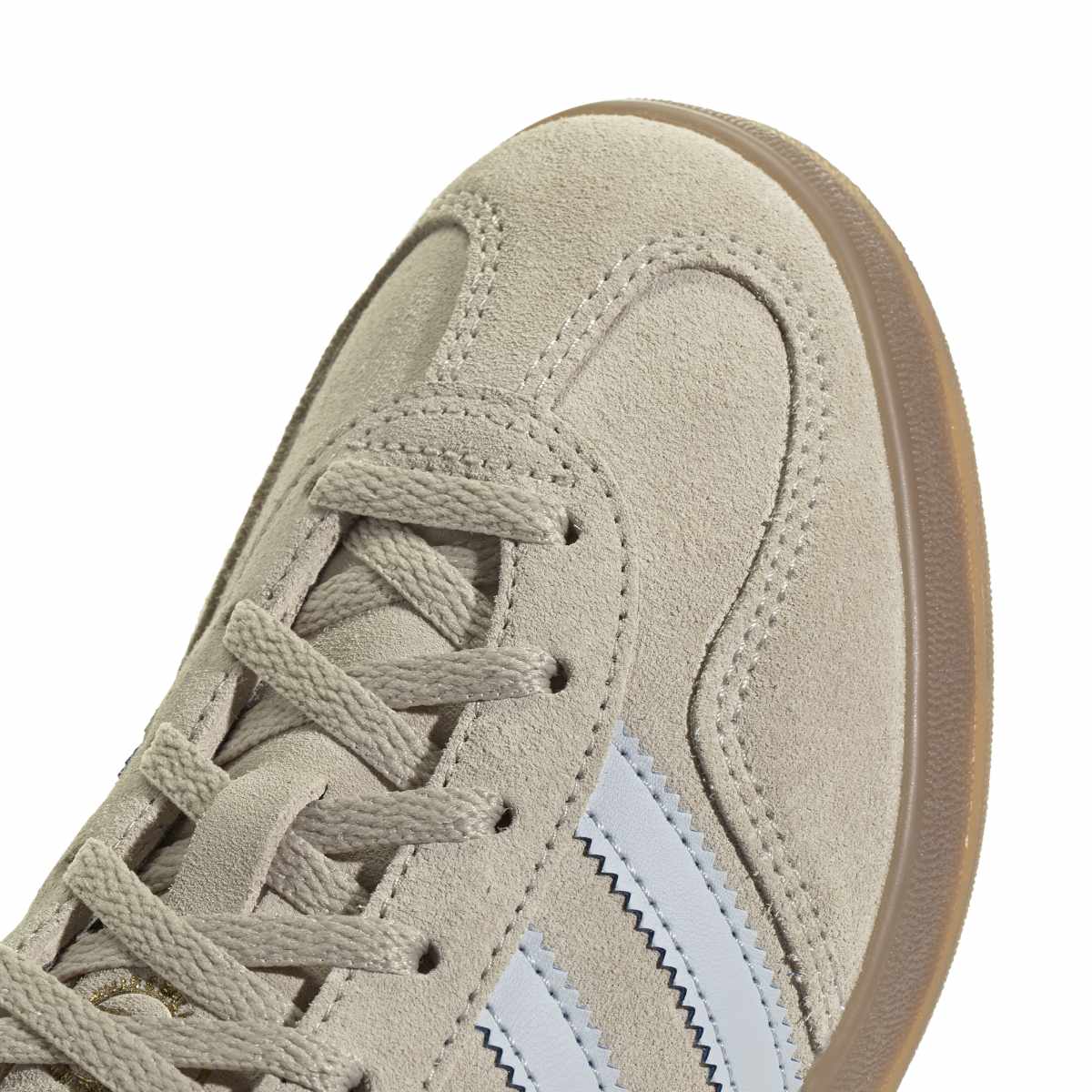 Adidas Gazelle Indoor Womans Worn Beige Halo Blue Stripes