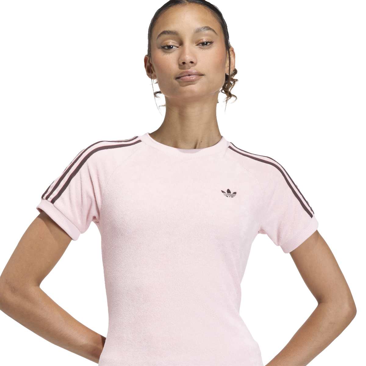 Adidas Terry Towell Cali Tee Pink Womens