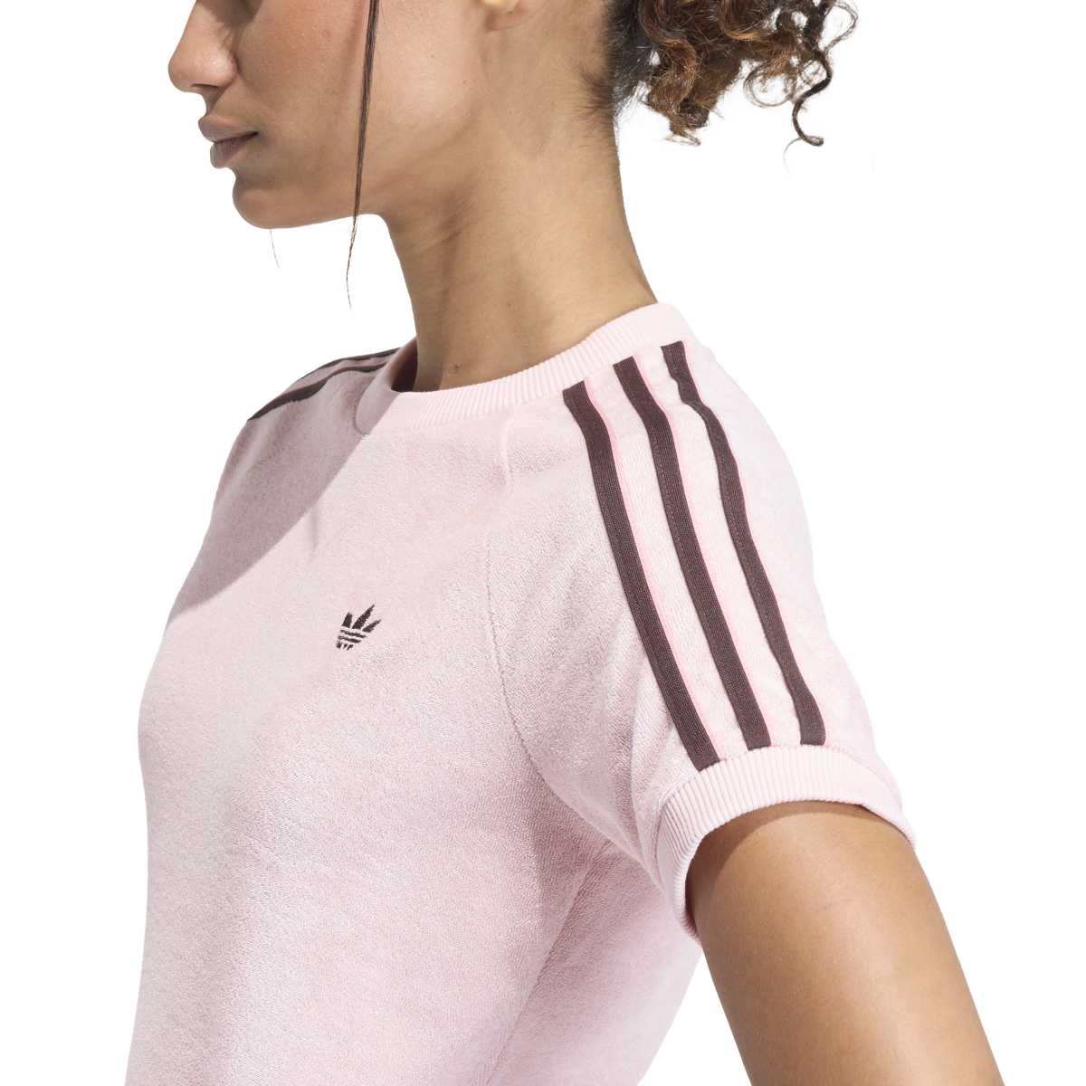 Adidas Terry Towell Cali Tee Pink Womens