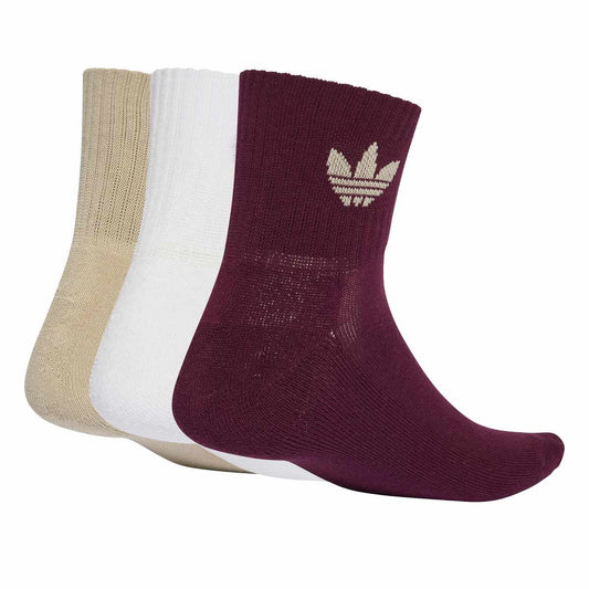 Adidas Mid Ankle Socks 3 Pack Red Multi Colour