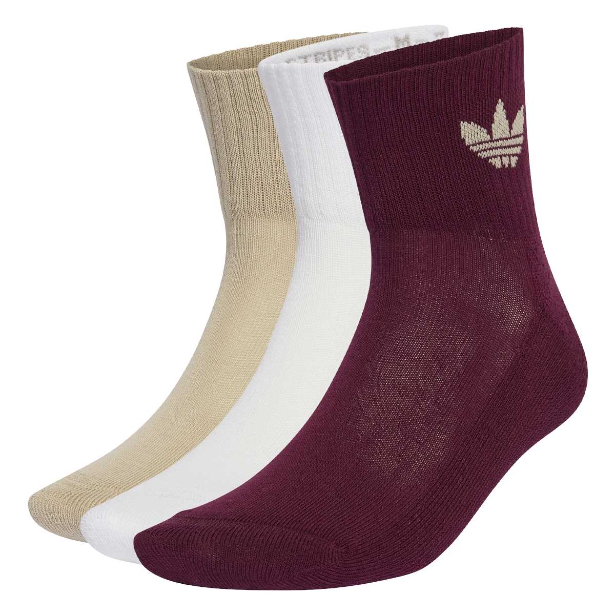 Adidas Mid Ankle Socks 3 Pack Red Multi Colour