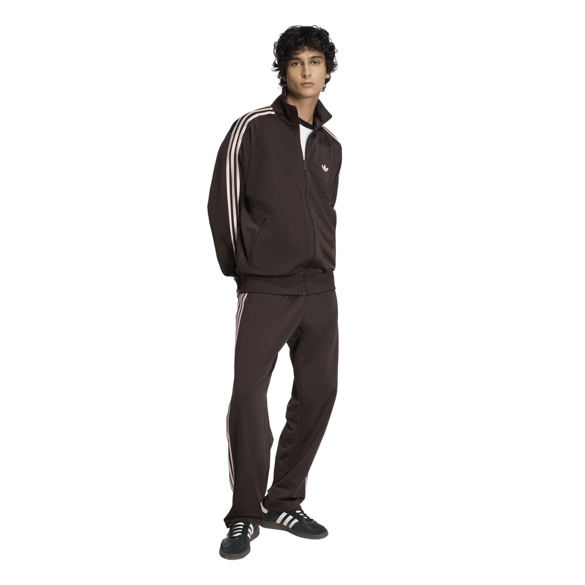 Adidas Firebird Mens Track Top Dark Brown