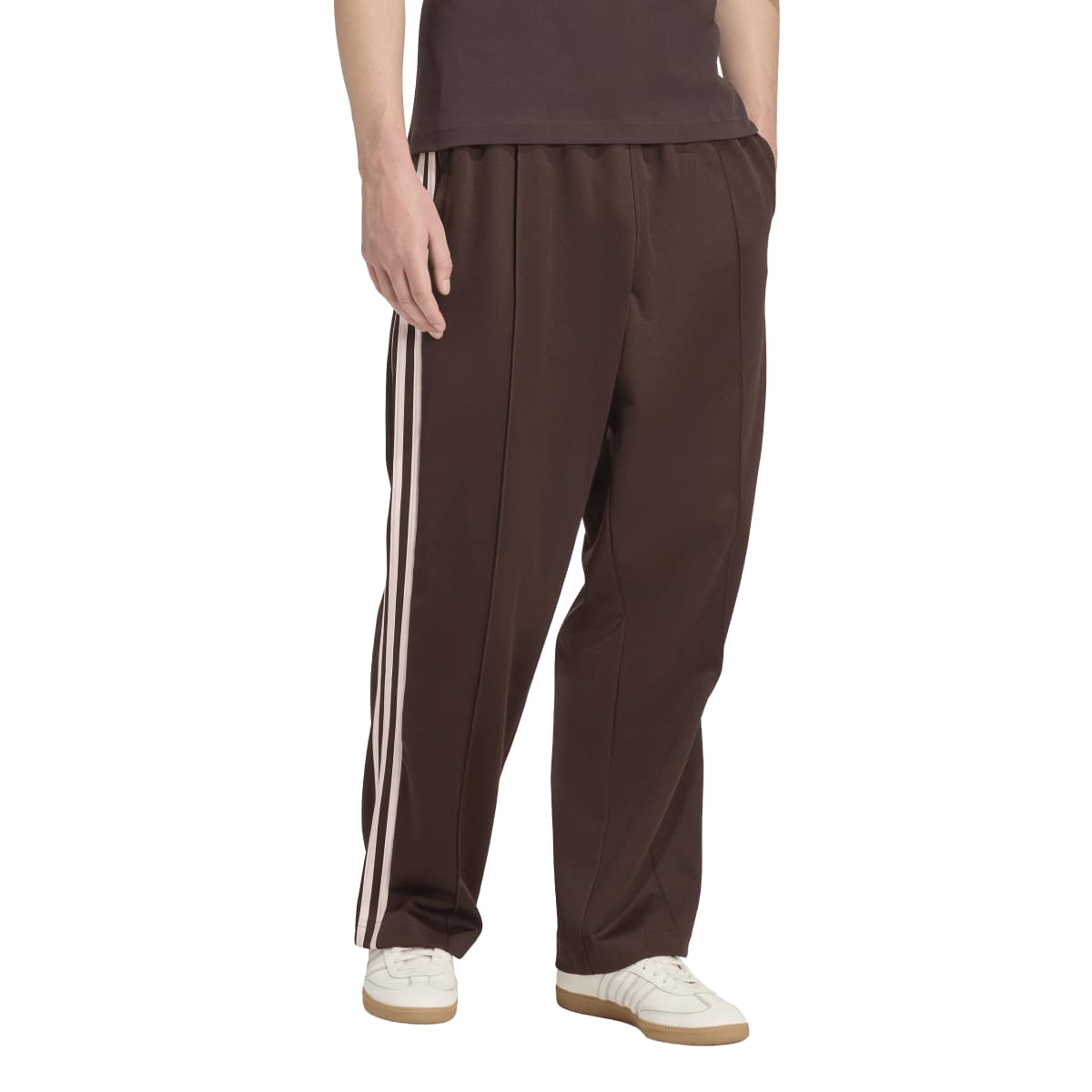 Adidas Mens Track Pants Brown Pink Stripes