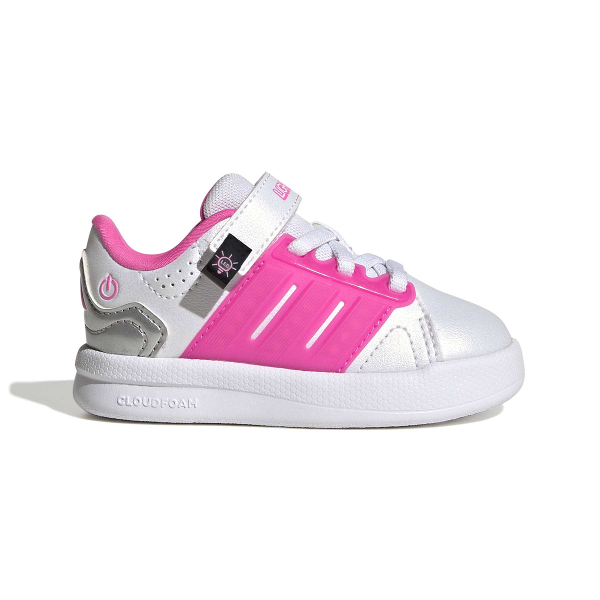 Adidas Lightorama Court Shoe Infants White Pink