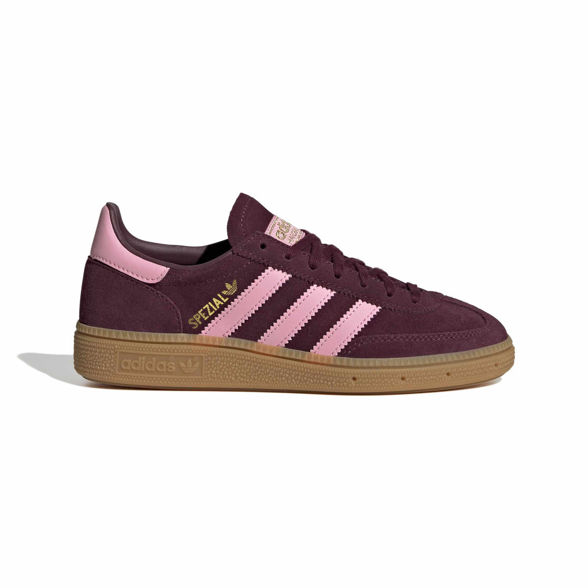 Adidas Handball Spezial Maroon Pink Stripe Youth Sneaker