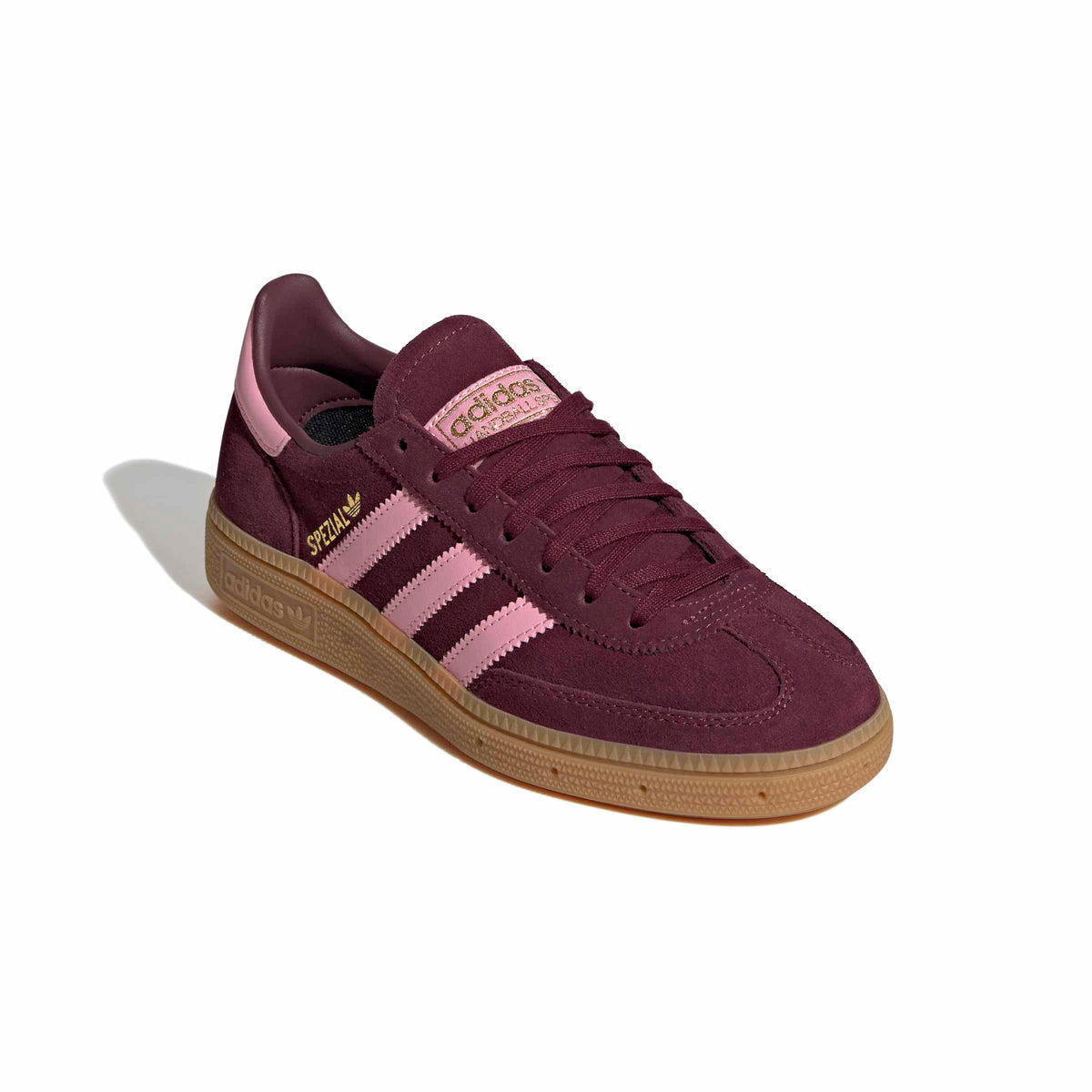 Adidas Handball Spezial Maroon Pink Stripe Youth Sneaker
