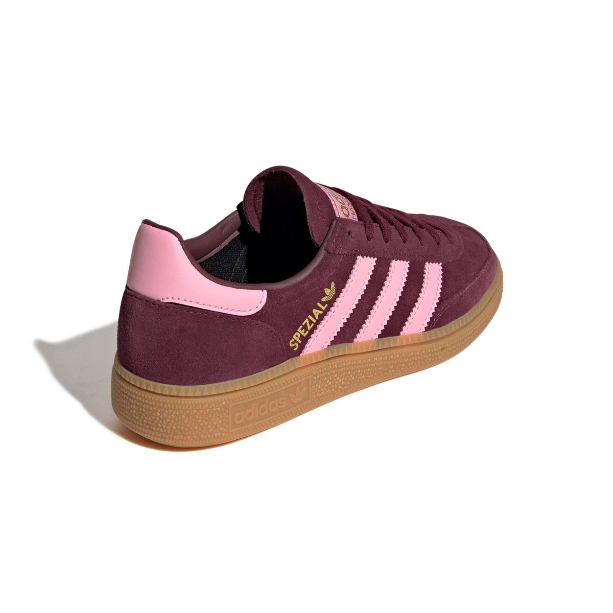 Adidas Handball Spezial Maroon Pink Stripe Youth Sneaker