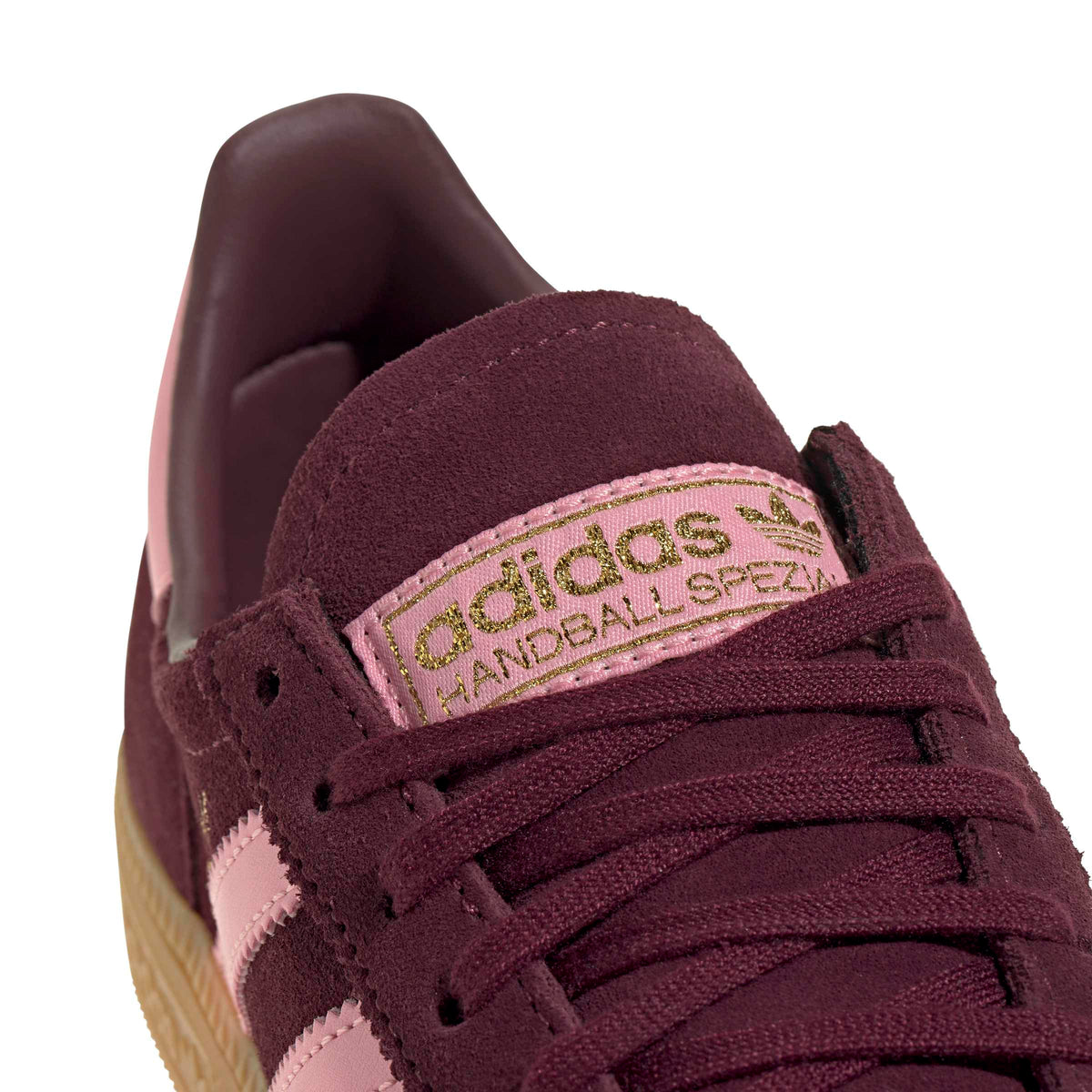 Adidas Handball Spezial Maroon Pink Stripe Youth Sneaker