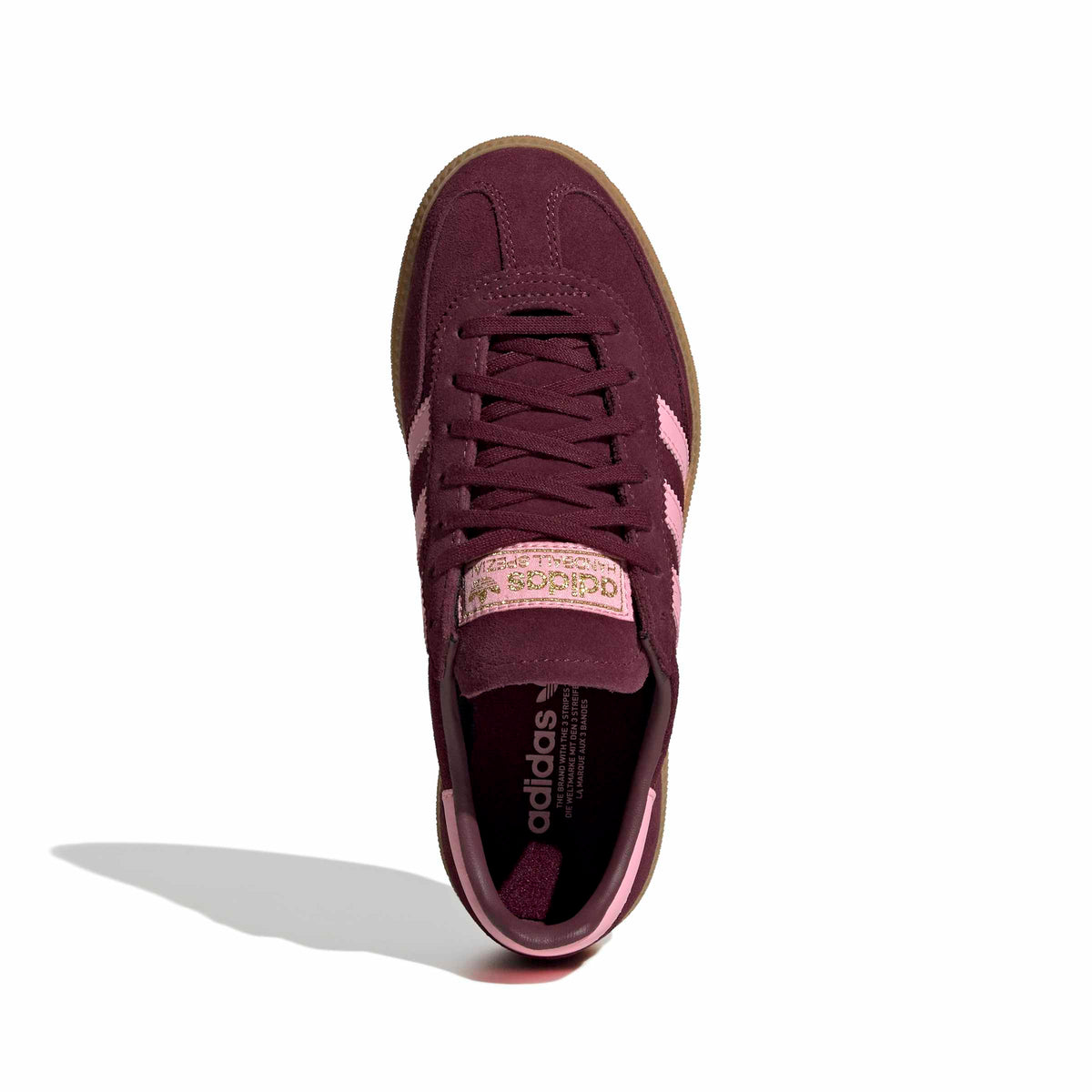Adidas Handball Spezial Maroon Pink Stripe Youth Sneaker