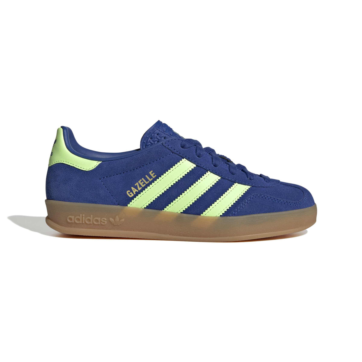 Adidas Gazelle Indoor Royal Blue Green Stripes Youth Sneaker