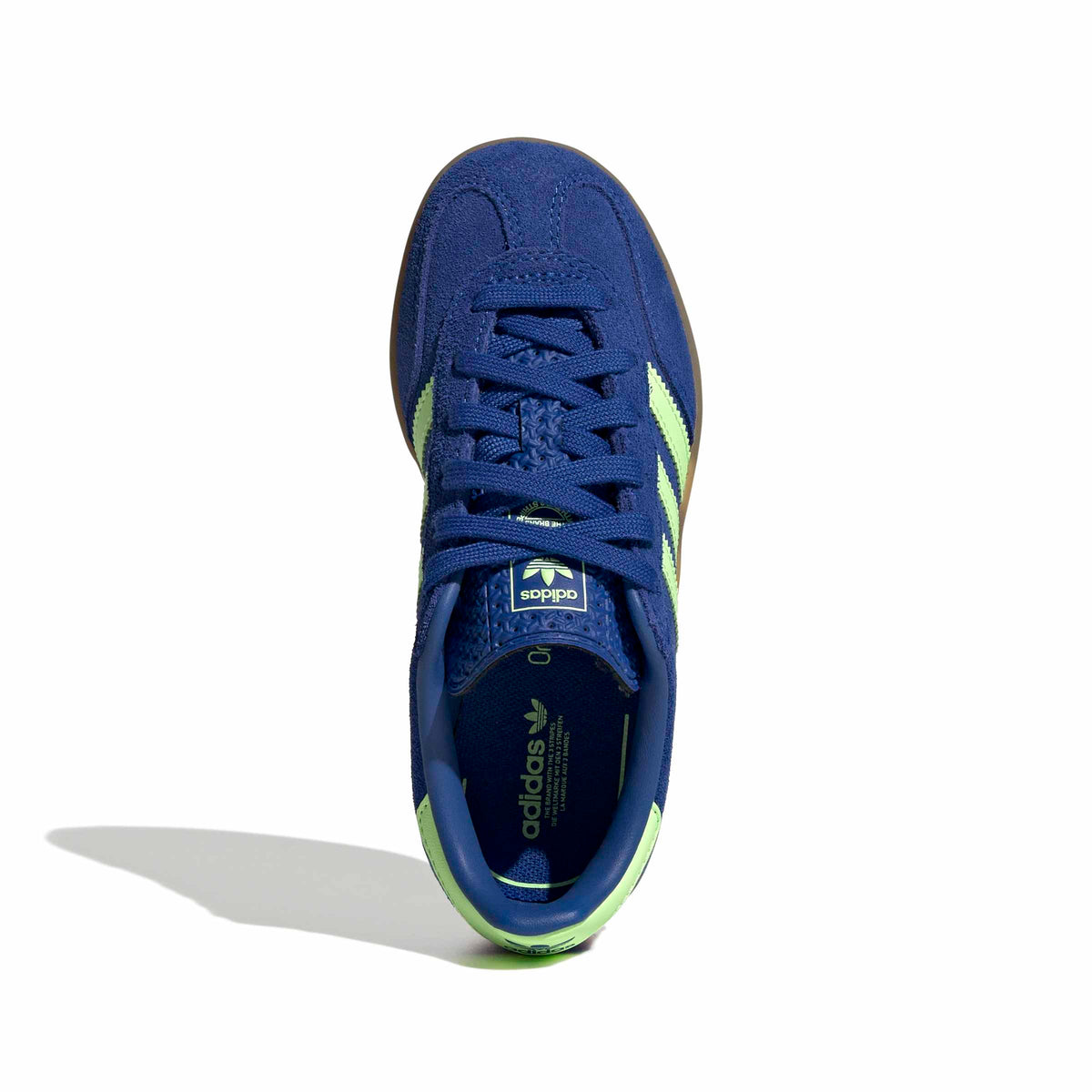 Adidas Gazelle Indoor Royal Blue Green Stripe Kids Sneaker