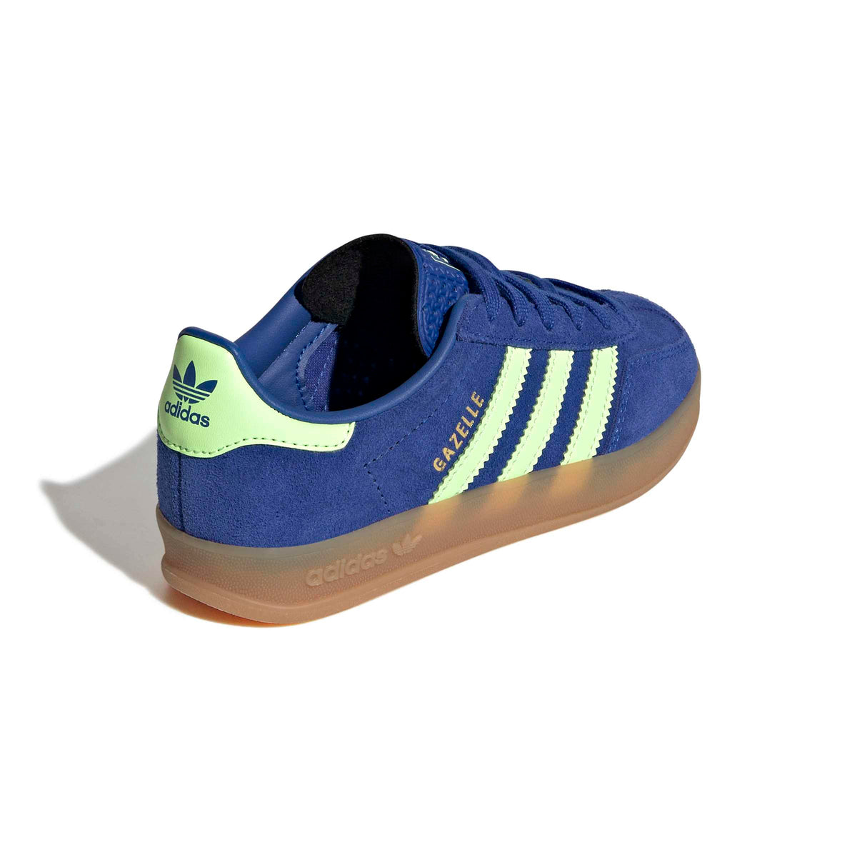 Adidas Gazelle Indoor Royal Blue Green Stripe Kids Sneaker