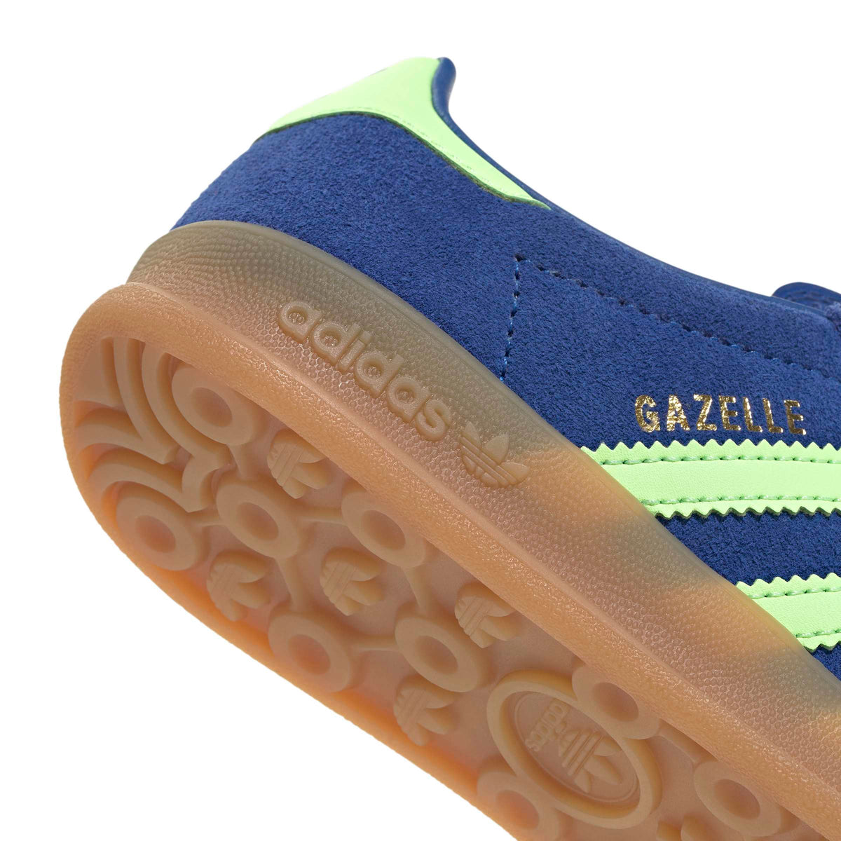 Adidas Gazelle Indoor Royal Blue Green Stripe Kids Sneaker