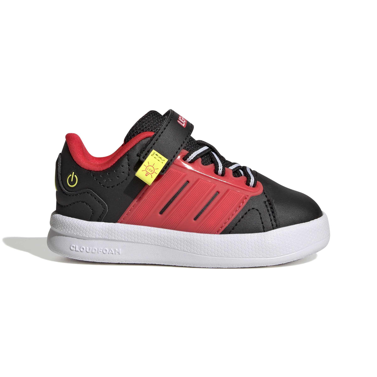 Adidas Lightorama Black Red Infants Court Shoe