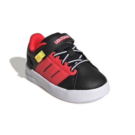 Adidas Lightorama Black Red Infants Court Shoe