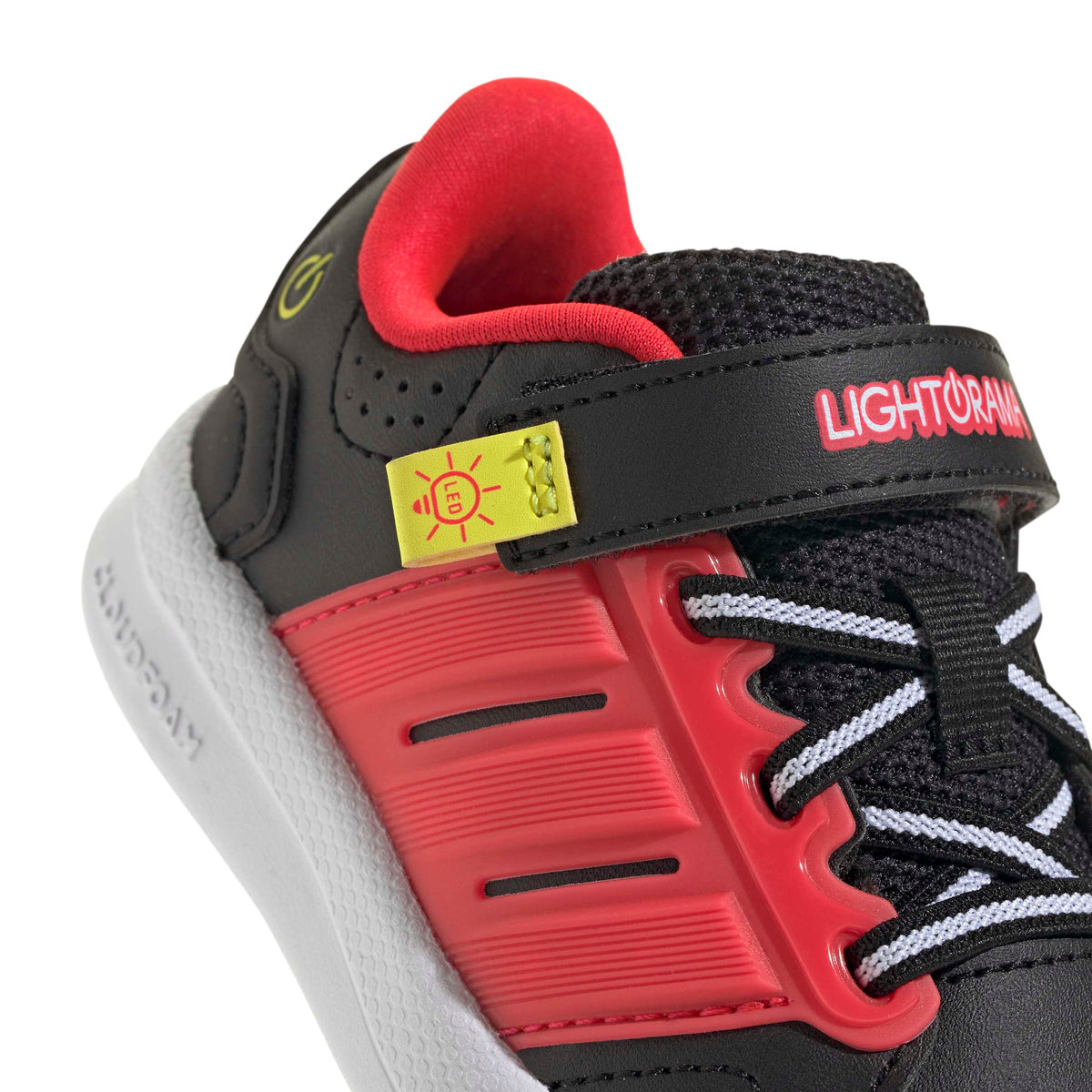 Adidas Lightorama Black Red Infants Court Shoe