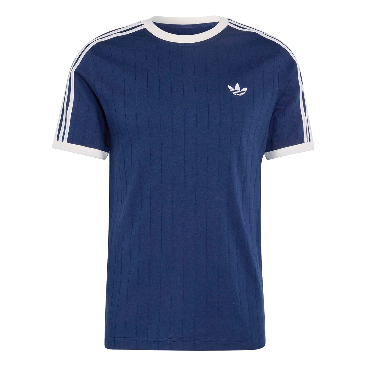 Adidas Drop Needle Navy White 3 Strip Men's Tee