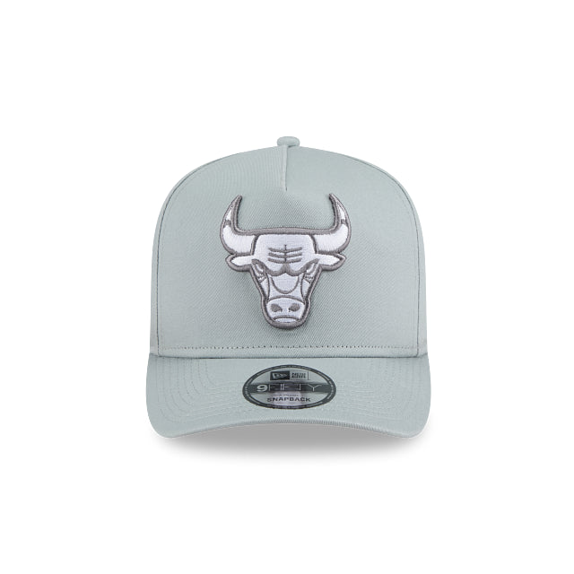 New Era 9Fifty AFrame Chicago Bulls Grey Silver logo
