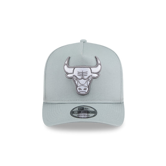 New Era 9Fifty AFrame Chicago Bulls Grey Silver logo