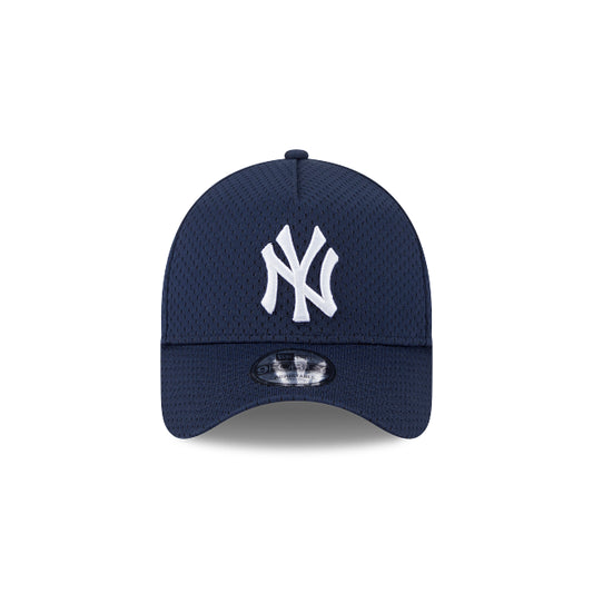 New Era 9Forty AFrame Basketball Mesh NY Yankees Cap Navy White Logo