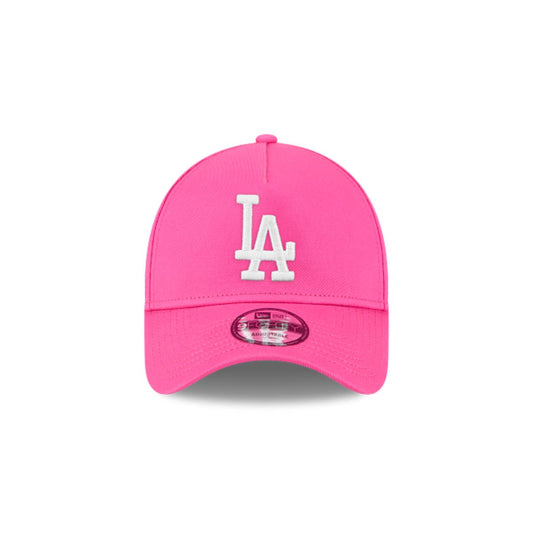 New Era 9Forty AFrame LA Dodgers Cap Burst Pink with White Logo