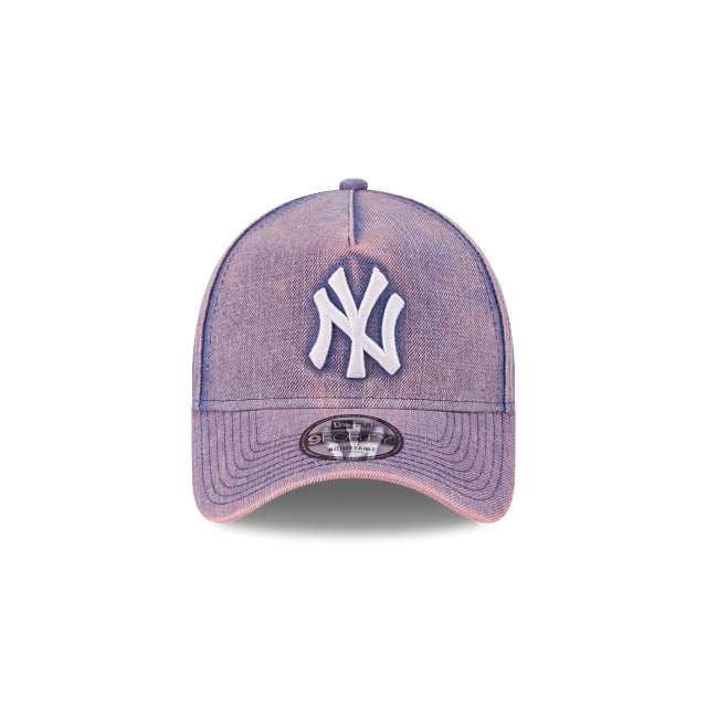 New Era 9Forty AFrame New York Yankees Cap Pink Acid Denim