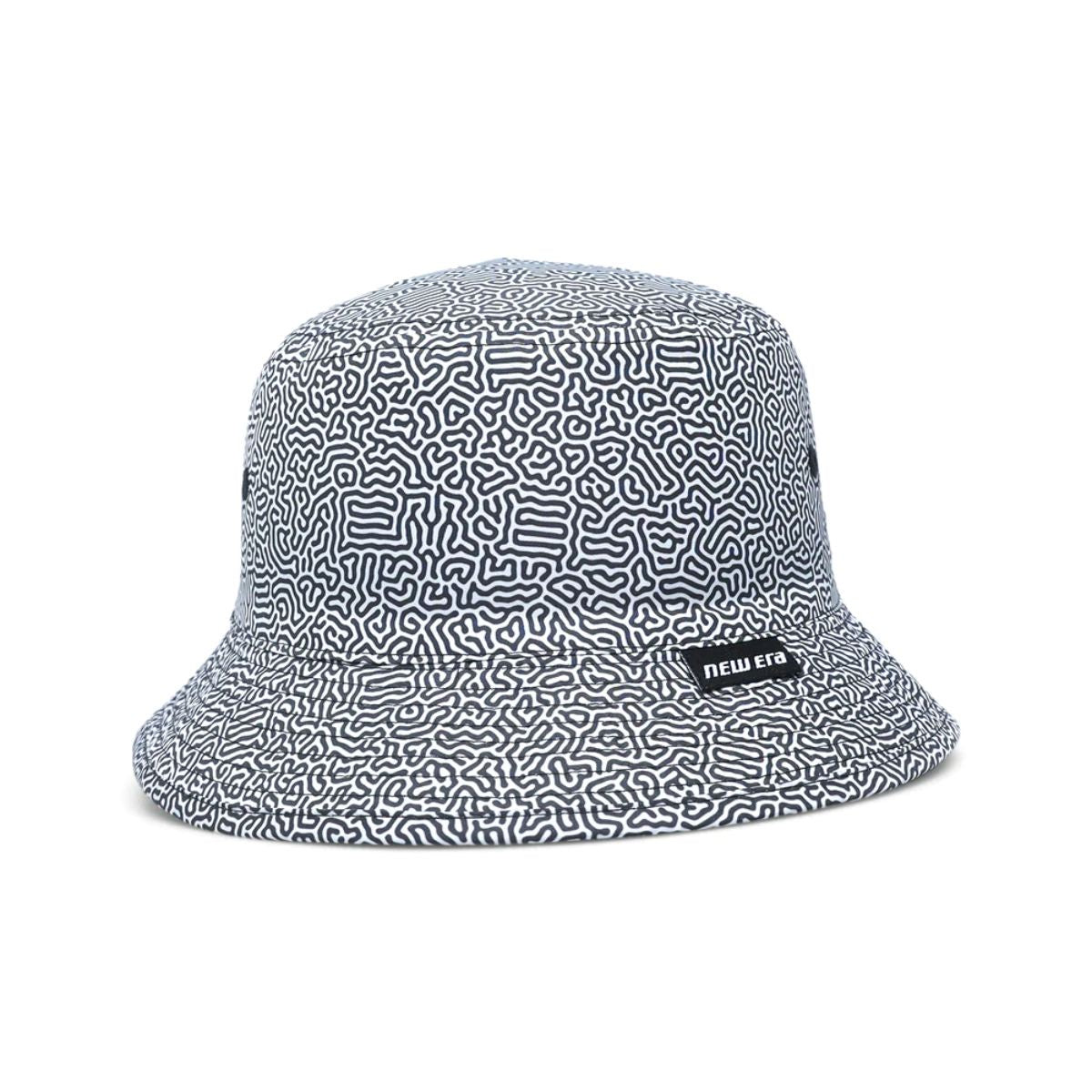 New Era Bucket Hat Black White Pattern 12891392