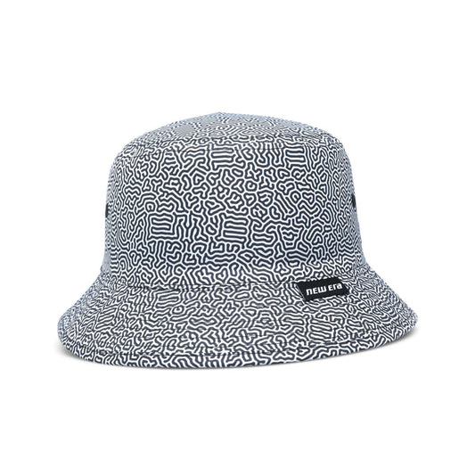 New Era Bucket Hat Black White Pattern 12891392