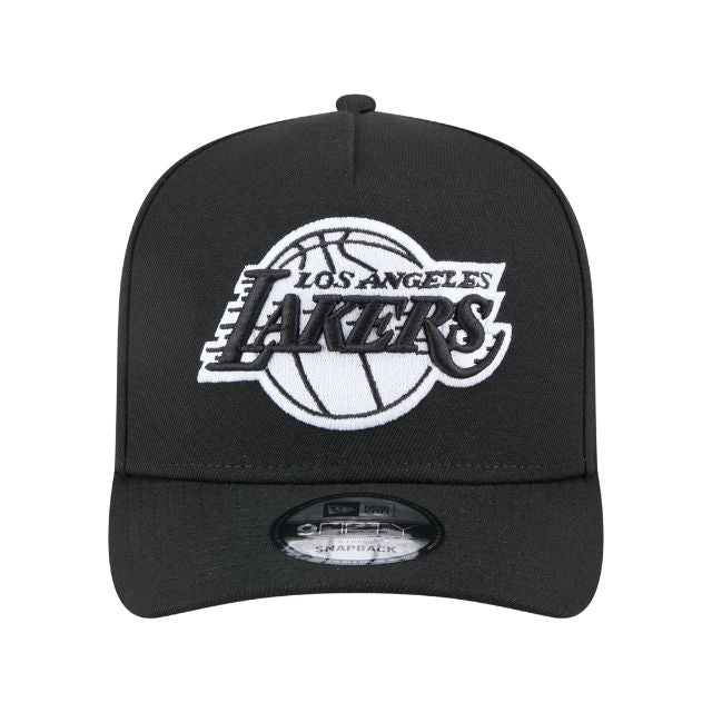 New Era 9Fifty AFrame LA Lakers Cap Black White Logo