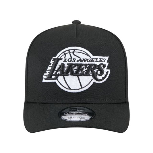New Era 9Fifty AFrame LA Lakers Cap Black White Logo