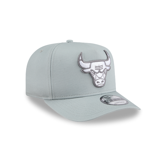 New Era 9Fifty AFrame Chicago Bulls Grey Silver logo