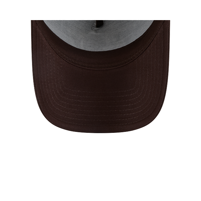 New Era 9Forty AFrame Anaheim Ducks Trucker Cap Burnt Wood Brown Logo