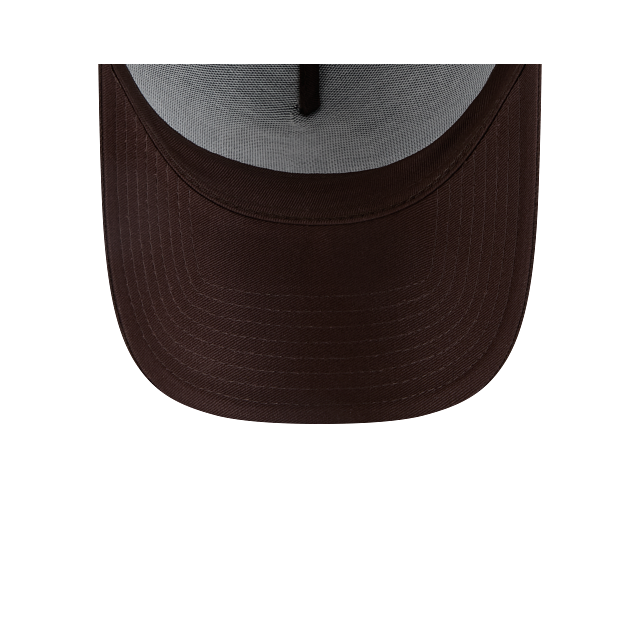 New Era 9Forty AFrame Celtics Trucker Cap Burnt Wood Brown Logo