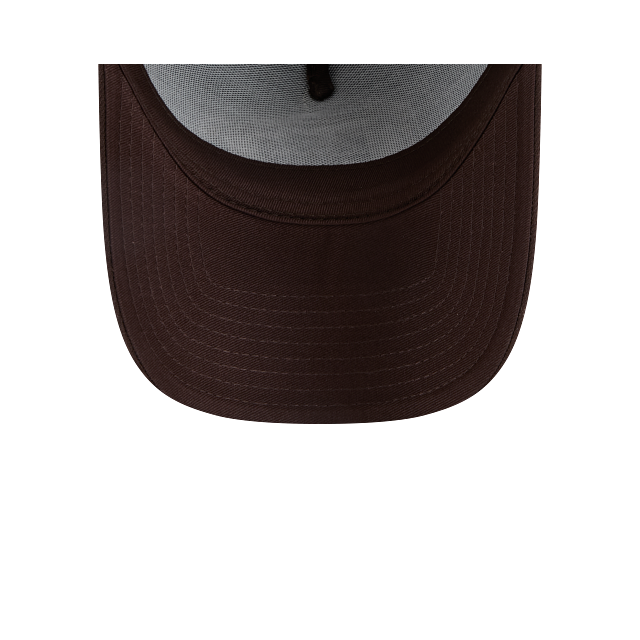 New Era 9Forty AFrame Kansas City Chiefs Trucker Cap Burnt Wood Brown Logo