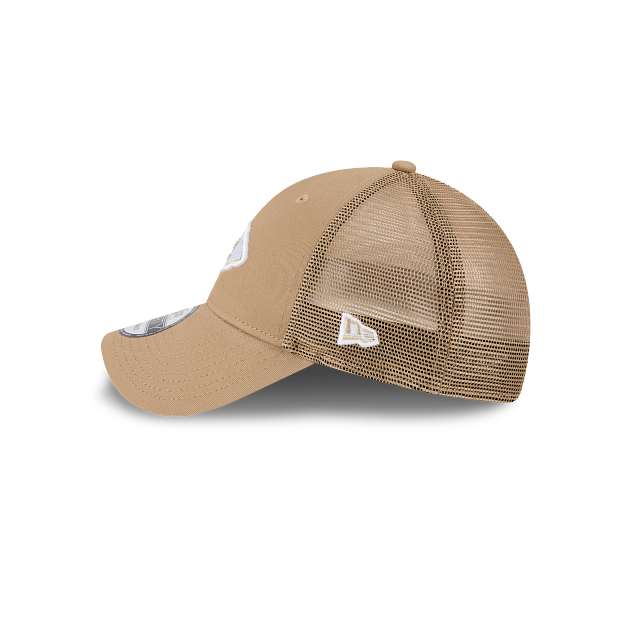 New Era 9Forty AFrame Kansas City Chiefs Trucker Cap Tan White Logo
