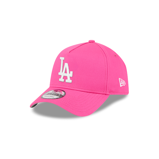 New Era 9Forty AFrame LA Dodgers Cap Burst Pink with White Logo