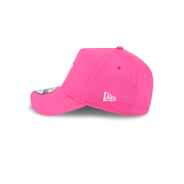 New Era 9Forty AFrame LA Dodgers Cap Burst Pink with White Logo