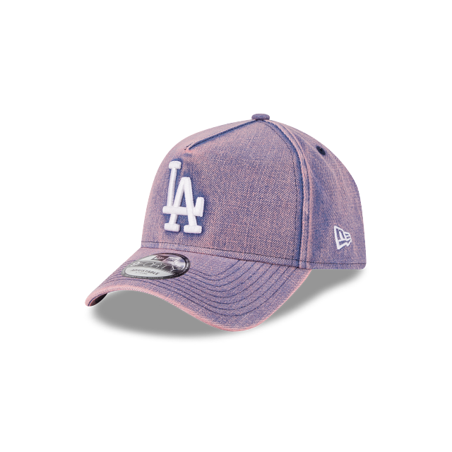 New Era 9Forty AFrame LA Dodgers Cap Pink Acid Denim