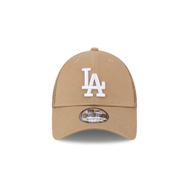 New Era 9Forty AFrame LA Dodgers Trucker Cap Tan White Logo