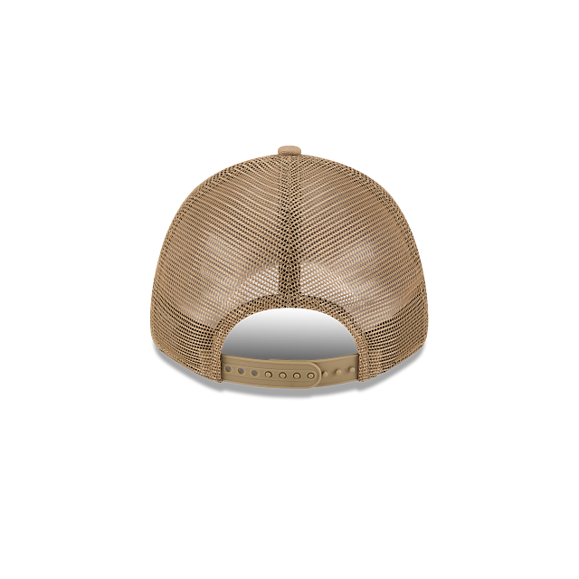 New Era 9Forty AFrame LA Dodgers Trucker Cap Tan White Logo