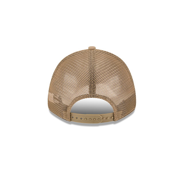 New Era 9Forty AFrame LA Lakers Trucker Cap Tan White Logo