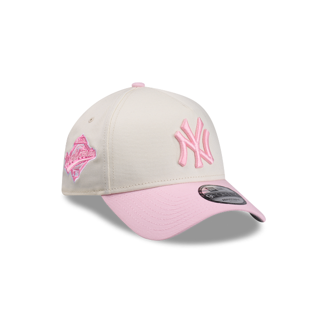 New Era 9Forty AFrame NY Yankees Cap 2Tone White Pink Logo